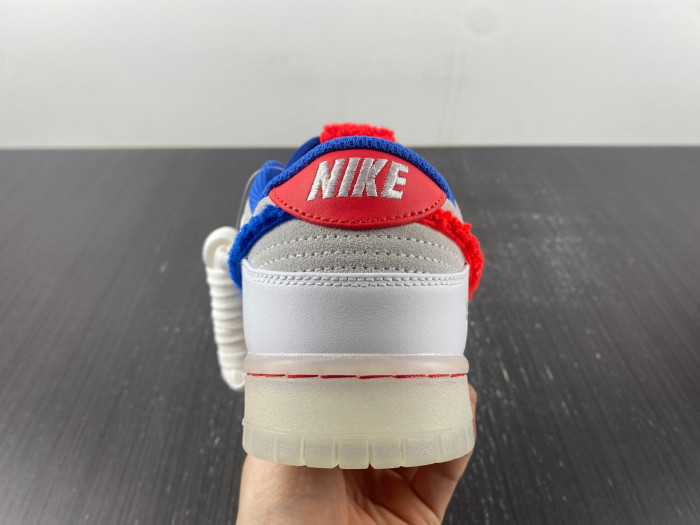 Nike Dunk Low Year of the Rabbit "White/Crimson-Varsity Royal" FD4203-161