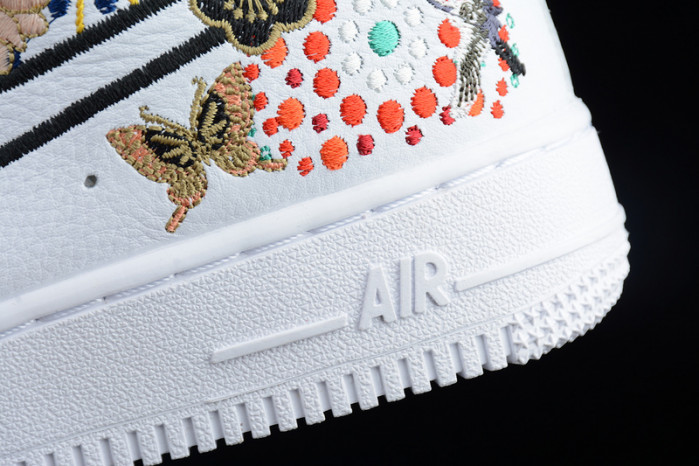 NIKE AIR FORCE 1 07 LNY QS LUNAR NEW YEAR WHITE FLOWERS WOMENS AJ8298-100