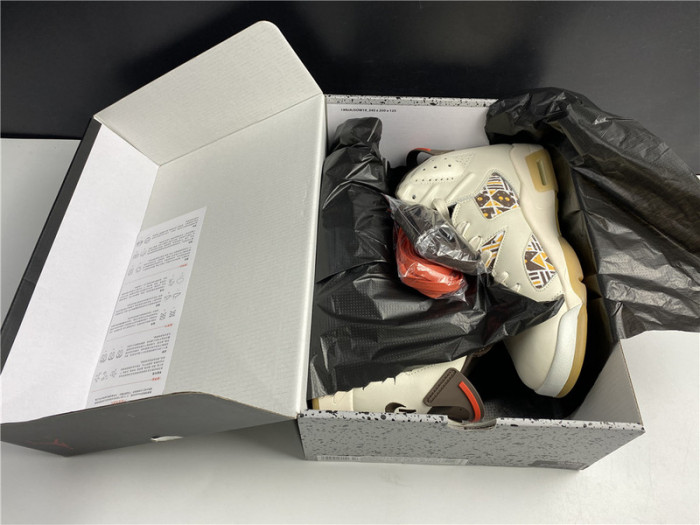 Air Jordan 6 Retro Quai54 Sail Brown (2020) CZ4152-100